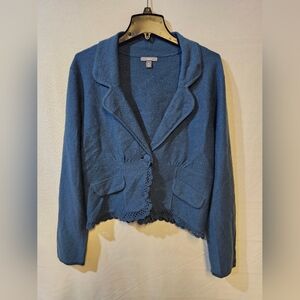 APT all Wool Blue Women's Cardigan